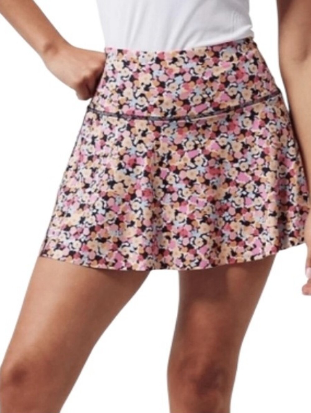 Athleta Ace Tennis Skort In Volley Floral Pink Lunaria